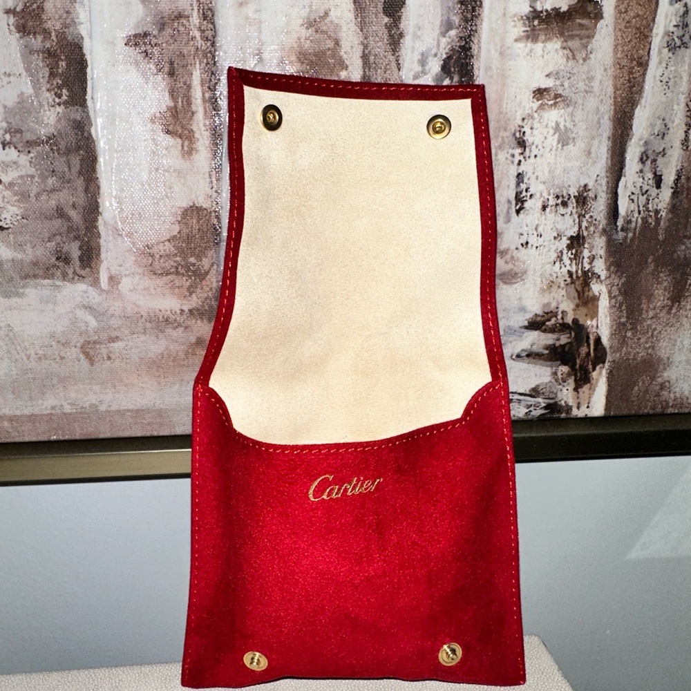 AUTHENTIC Cartier love bracelet Velvet travel jewelry pillow